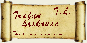 Trifun Lasković vizit kartica